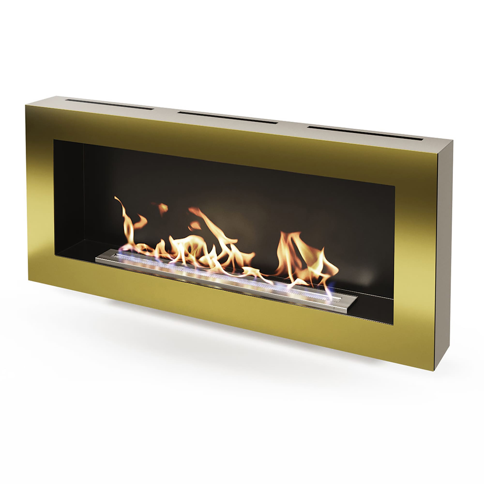 Биокамин "Русский огонь" Барокко 1100N настенный с декоративным стеклом (стемалитом) по цене 47 650 руб.