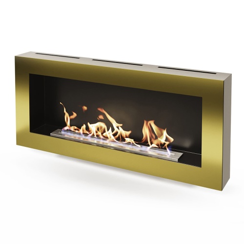 Биокамин "Русский огонь" Барокко 1200N настенный с декоративным стеклом (стемалитом)