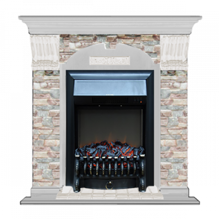 Арочный Грот цветной (беленый дуб)+Fobos Black