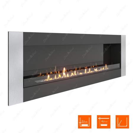 Биокамин SteelHeat GRAND-V 1800 стекло + стемалит по цене 84 200 руб.